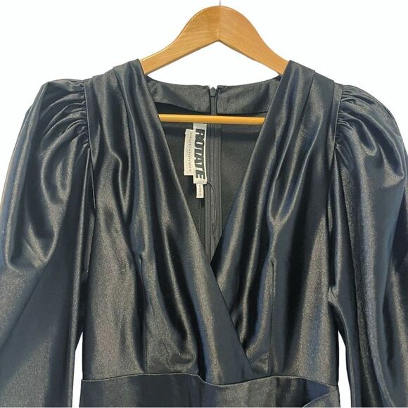 NWOT ROTATE BIRGER CHRISTENSEN No. 24 Satin Mini Black Dress In Size US6 - Picture 5 of 12